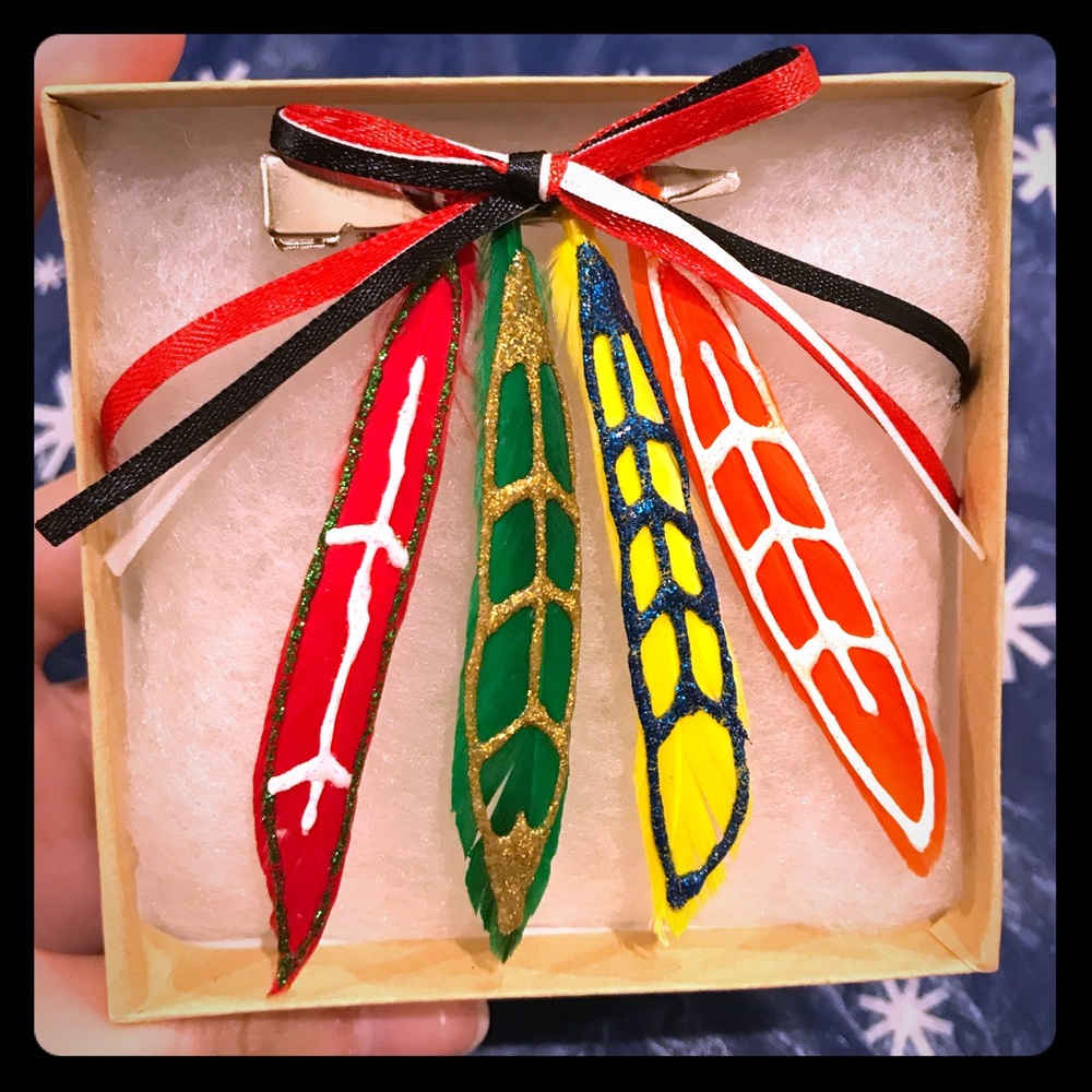 Chicago Blackhawk Hair Clip